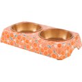 Disney Mickey Mouse Orange Bamboo Melamine Stainless Steel Double Dog & Cat Bowl, 1.5 Cup
