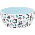 Disney Mickey Mouse Americana Non-Skid Ceramic Cat Bowl, 1.25 cups