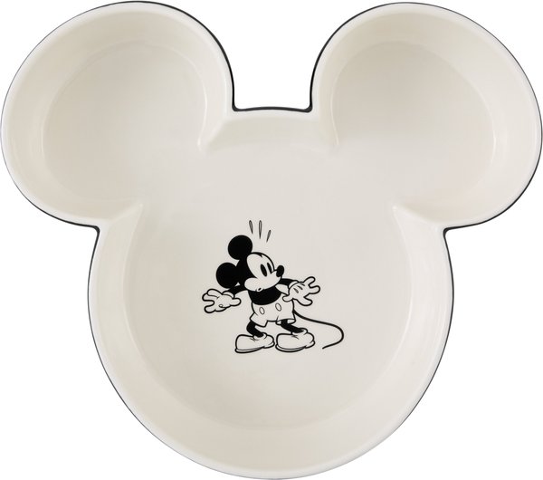 Disney Mickey Mouse Ceramic Dog & Cat Bowl, Black, Small slide 1 of 6
