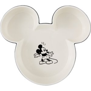 Disney Mickey Mouse Ceramic Dog & Cat Bowl, Large, Black, 6 Cup