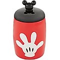 Disney Mickey Mouse Ceramic Dog & Cat Treat Jar, Red, 3.5 Cup