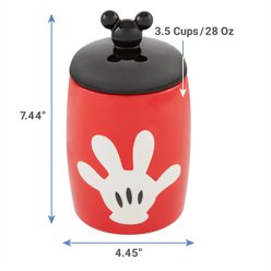 Disney Mickey Mouse Ceramic Dog & Cat Treat Jar, Red, 3.5 cup slide 2 of 5