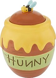 Disney Winnie the Pooh Ceramic Dog & Cat Treat Jar, 6.5 cup