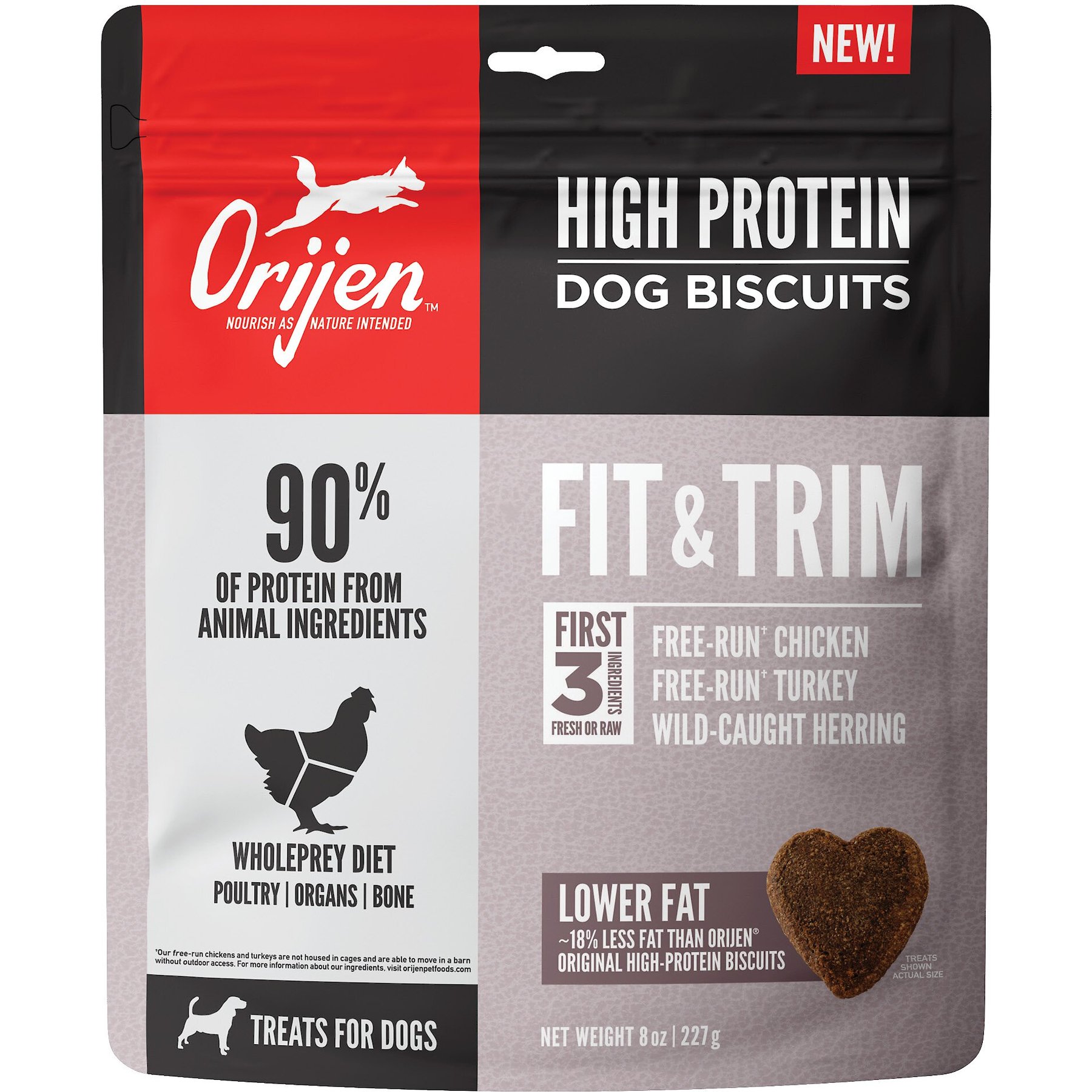 ORIJEN Fit & Trim High-Protein Biscuit Dog Treats