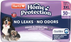 Hartz Home Protection Lavender Scented Odor Eliminating Gel Dog Pads, XXX-Large, 30 count slide 1 of 8