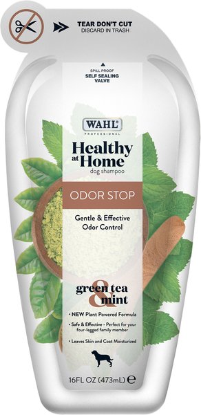 Wahl Clipper Odor Stop Green Tea & Mint Dog Shampoo, 16-oz bottle slide 1 of 6