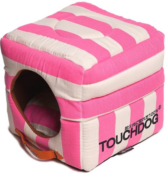 Discontinued TOUCHDOG PoloStriped Convertible & Reversible Squared 2in1 Collapsible Dog