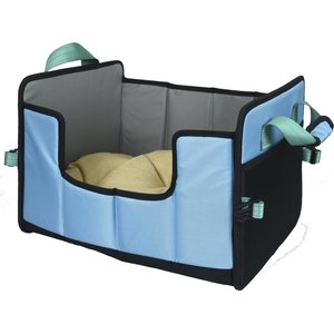 Pet Life Travel-Nest Folding Travel Cat & Dog Bed, Blue, Large