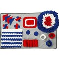 Pet Life Sniffer Snack Interactive Feeding Snuffle Dog & Cat Mat, Grey/Red/Blue