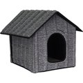 Pet Life Collapsi-Pad Folding Lightweight Travel Dog House, Grey