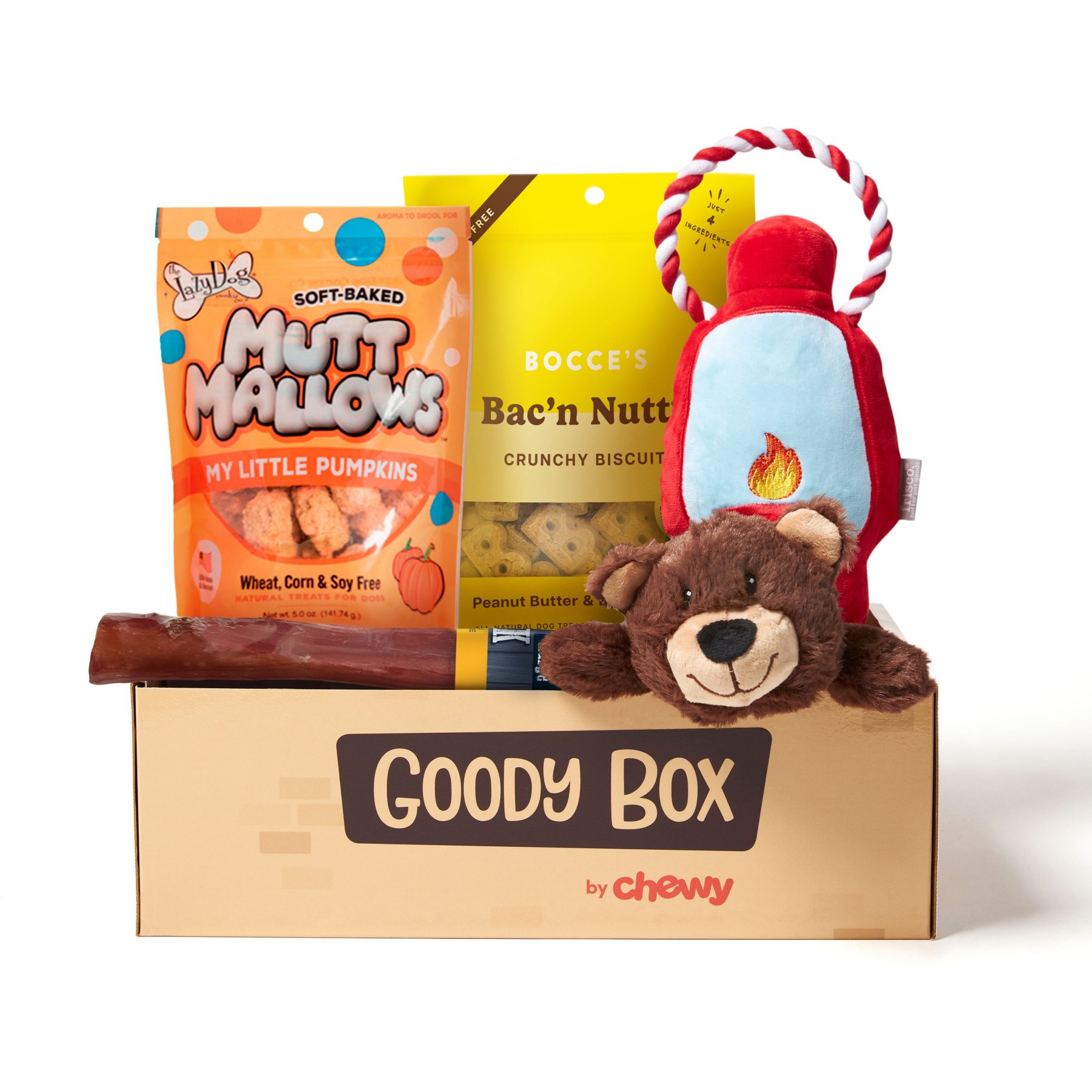 GOODY BOX Halloween Dog Toys & Treats, Small/Medium 