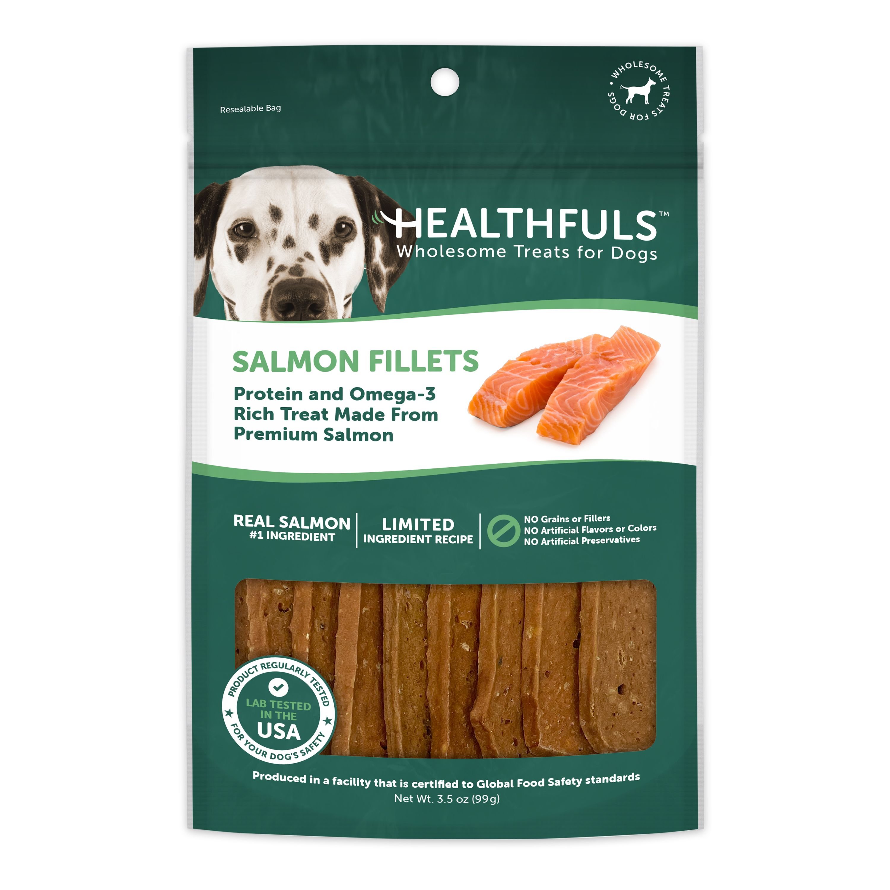 HEALTHFULS Salmon Fillets Dog Treats, 3.5oz bag Customer Questions