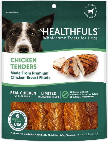 RUFFIN' IT Healthfuls Chicken Tenders Dog Treats, 11-oz bag slide 1 of 3