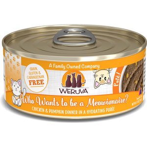 Weruva Classic Cat Who Wants To Be A Meowionaire Chicken & Pumpkin Pate Canned Cat Food, 5.5-oz, 8 count
