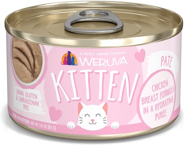 Weruva Chicken Breast Formula in a Hydrating Puree Wet Cat Food, 3-oz, 12 count slide 1 of 11