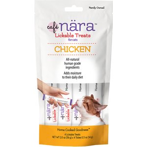 Café Nara Chicken Flavored Lickable Cat Treats, 2-oz bag, 4 count