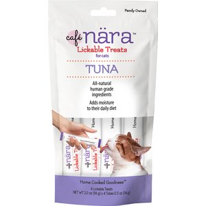 Cafe Nara Tuna Flavored Lickable Cat Treats, 2-oz bag, 4 count