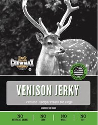 ChewMax Pet Products Venison Jerky Natural Chew Dog Treats, 5-oz bag