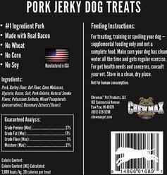 ChewMax Pet Products Pork Jerky Natural Chew Dog Treats, 5-oz bag slide 2 of 8