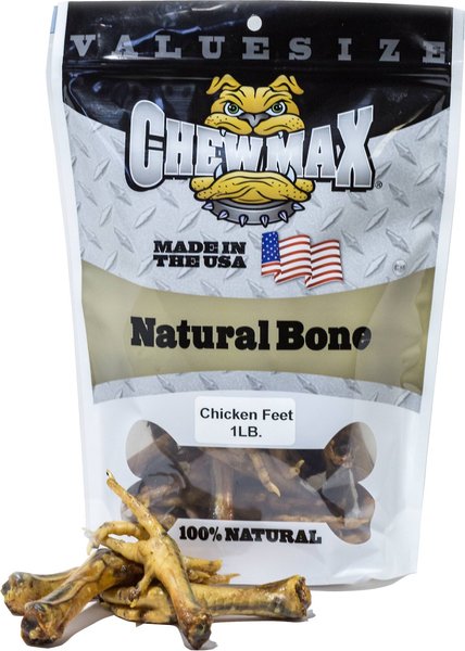 ChewMax Pet Products Chicken Feet Natural Chew Dog Treats, 1-lb bag slide 1 of 4