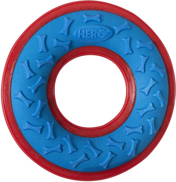 HeroDog Outer Armor Ring Dog Toy, Blue slide 1 of 2