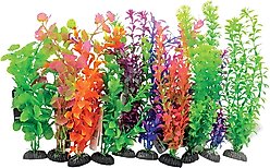 Underwater Treasures Plant on Rock Fish Aquarium Ornament, 10 count