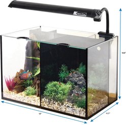 Underwater Treasures Aqua One Betta Duo Aquarium, 5.3-gal slide 2 of 2