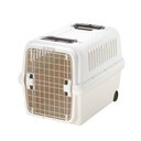 Richell E-Z Mobile Dog & Cat Carrier, White/Beige, Small/Medium