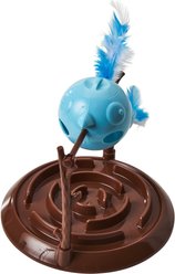 Ethical Pet Doc & Phoebe Twirly Bird Cat Feeder, Blue/Brown
