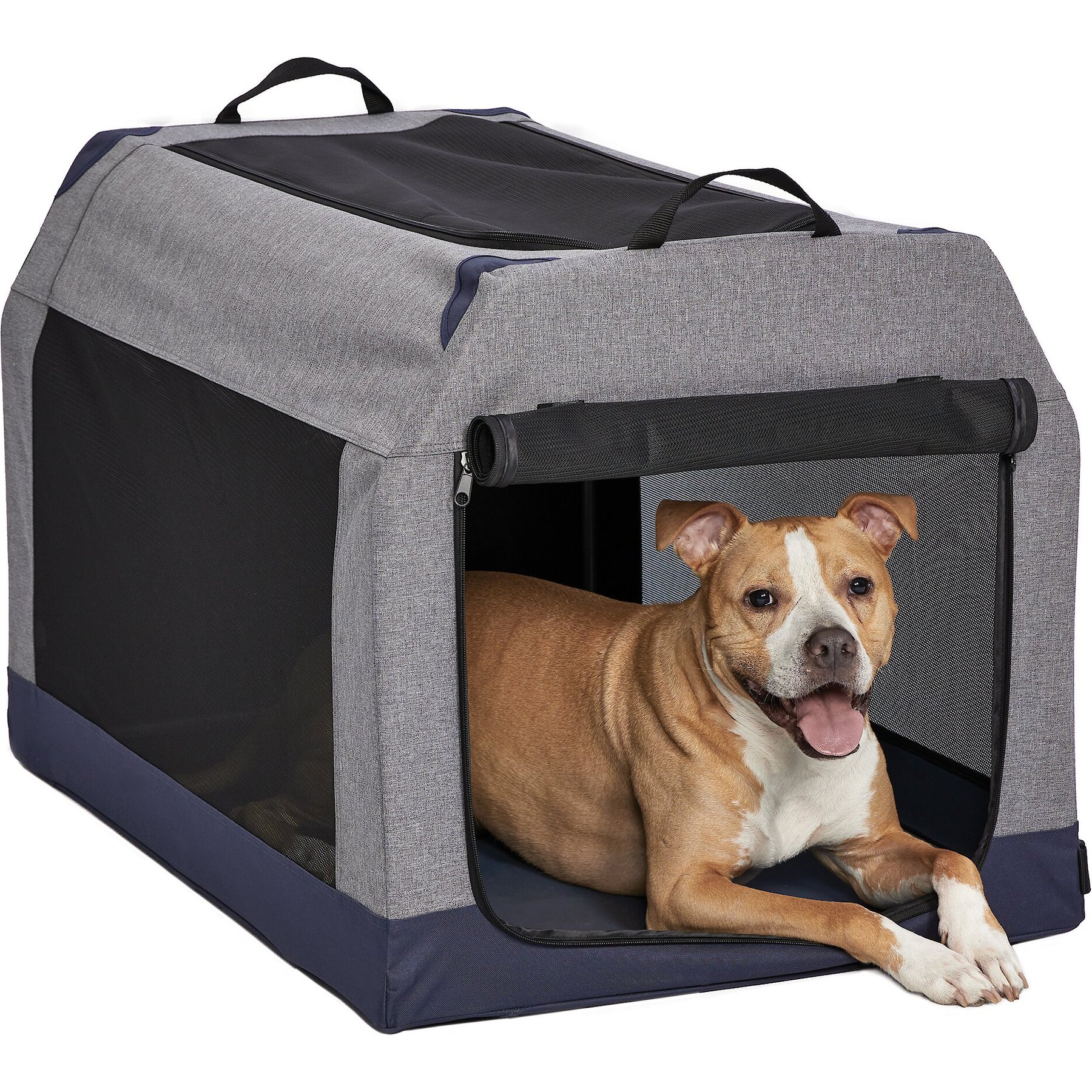 Soft Pet Crates Kennel 26, 30 & 36, 3 Door Soft Sided Folding Travel Pet  Carrier With Straps and Fleece Mat for Dogs, Cats, Rabbits 