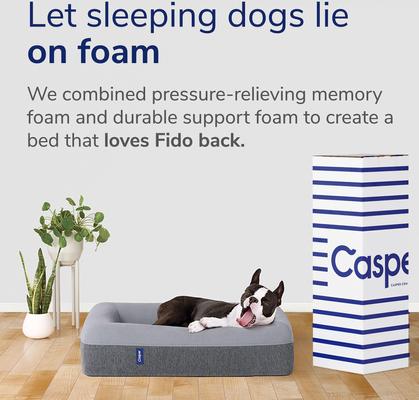 Show full view: Casper Bolster Dog Bed, Gray, Small slide 7 of 10