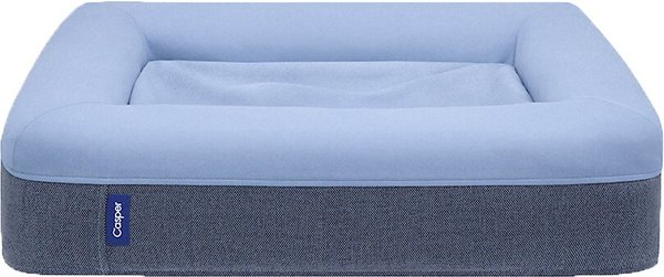 Casper Bolster Dog Bed, Blue, Medium slide 1 of 9