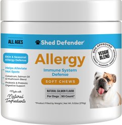 Shed Defender Allergy & Immune System Defense Soft Chew Dog Supplement, 90 count