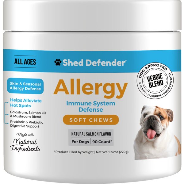 Strawfield Pets Super Chews Allergy Relief with Colostrum & Probiotics Immune Support Soft Chews Dog Supplement, 90 count
