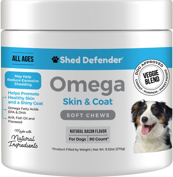 Shed Defender Omega Skin & Coat Soft Chew Dog Supplement, 90 count slide 1 of 8