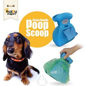 Grand Fusion Clean Hands Dog Poop Scoop, Blue