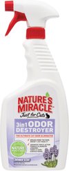 Nature's Miracle Just for Cats 3 in 1 Cat Odor Eliminator, Lavender Scent, 24-oz bottle