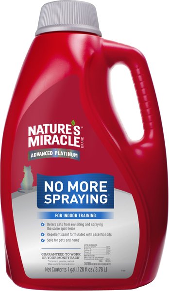 Nature's Miracle No More Spraying Cat Stain & Odor Remover & Repellent, 1-gal bottle slide 1 of 8
