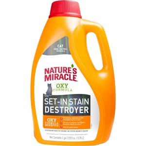Nature's Miracle Cat Oxy Formula Set-In Stain Destroyer & Odor Remover Spray, 1-gal bottle