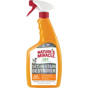 Nature's Miracle Dog Oxy Formula Set-In Stain Destroyer & Odor Remover Spray, 24-oz bottle