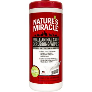 Nature's Miracle Small Animal Cage Scrubbing Wipes, 30 count