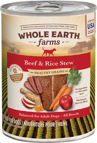 WHOLE EARTH FARMS Healthy Grains Beef Rice Stew Wet Dog Food