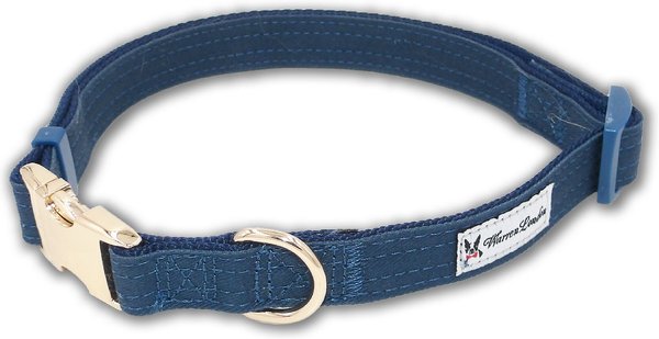 Warren London Fabric Dog Collar, Blue, Small slide 1 of 5
