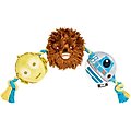 STAR WARS R2-D2, C-3PO & CHEWBACCA Plush with Rope Squeaky Dog Toy