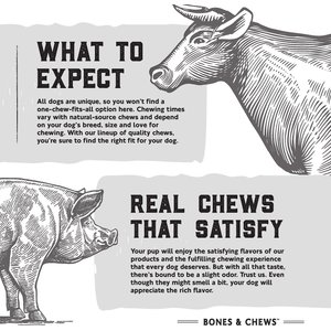 Bones & Chews Made in USA Elk Antler Split with Liver Flavor  Dog Chew, 6", 1 count