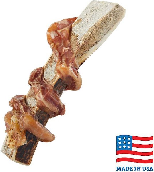 Bones & Chews Made in USA Bully Wrapped Elk Antler Split, 6" slide 1 of 6