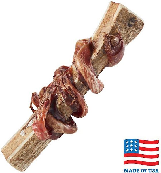Bones & Chews Made in USA Bully Wrapped Elk Antler Split, 8" slide 1 of 6