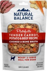 Natural Balance Original Ultra Platefulls Tender Carrot, Potato & Beef Recipe Wet Dog Food, 9-oz pouch, case of 12