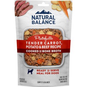 Natural Balance Original Ultra Platefulls Tender Carrot, Potato & Beef Recipe Wet Dog Food, 9-oz pouch, case of 12
