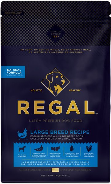 Regal Pet Foods Large Breed Recipe Dry Dog Food, 4-lb bag slide 1 of 5